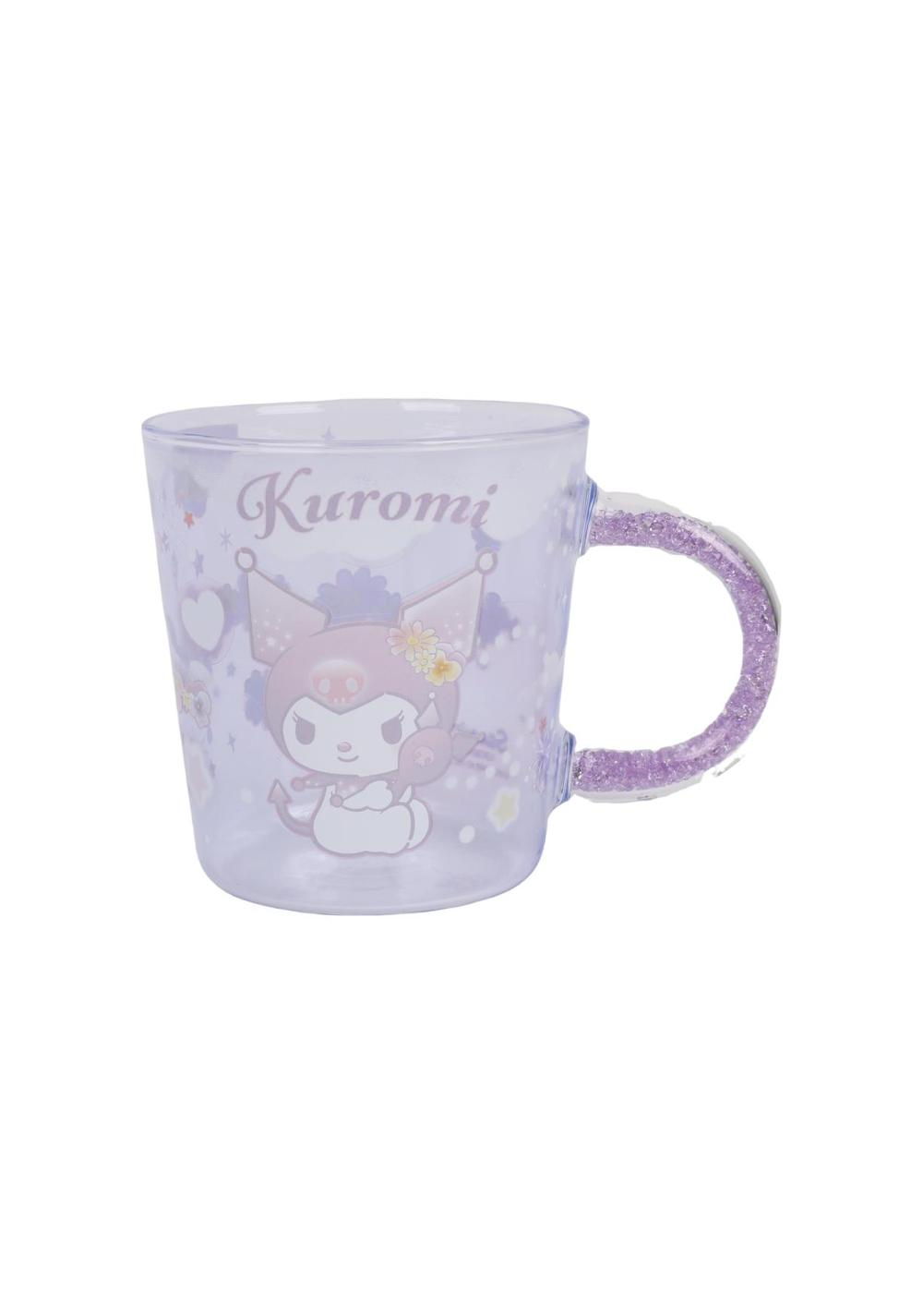 Taza de Vidrio Colección Kuromi Sanrio 450 Ml Miniso