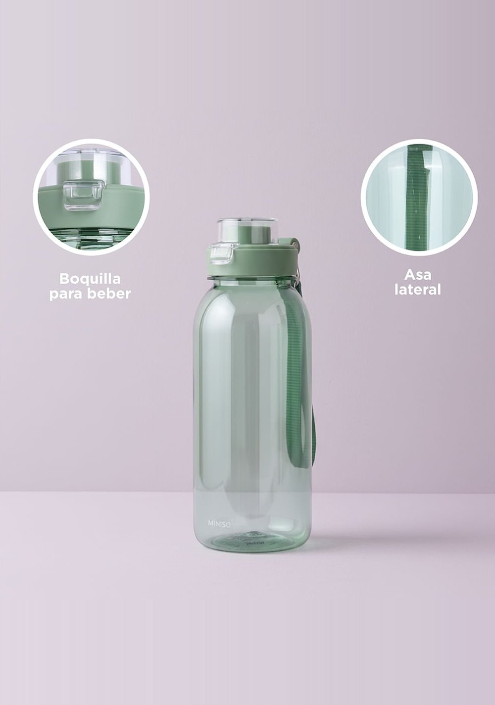 Termo con Asa y Boquilla Diy 1100 Ml Miniso Unisex - Vista 6