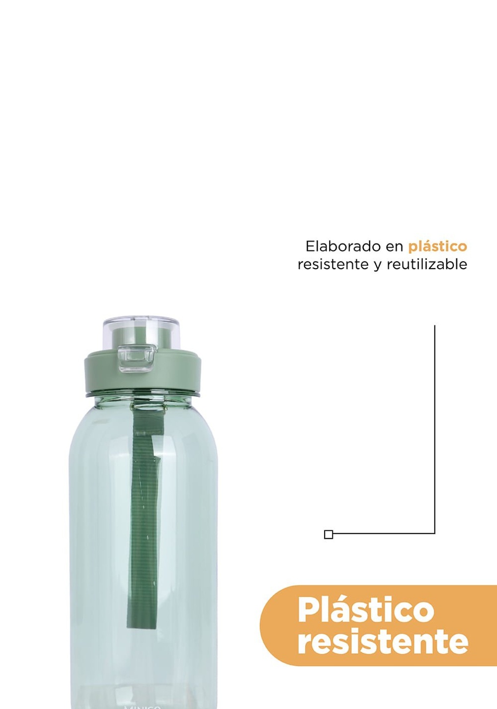Termo con Asa y Boquilla Diy 1100 Ml Miniso Unisex - Vista 7