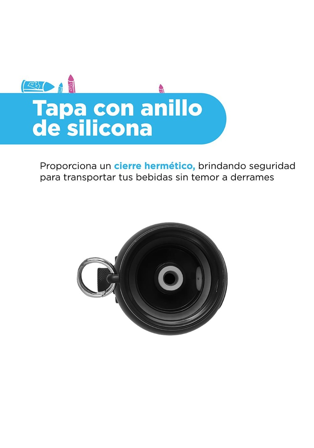 Termo con Tapa 600 Ml Colección League Of Legends Miniso Unisex - Vista 4