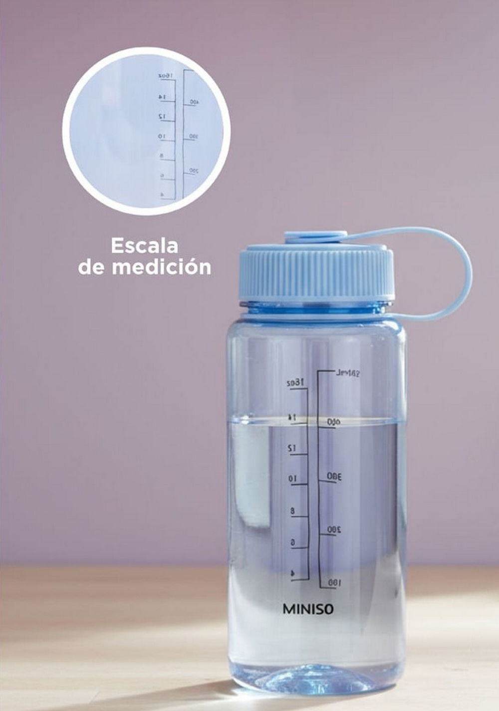 Termo con Tapa Plástico 650 Ml Miniso Unisex - Vista 6