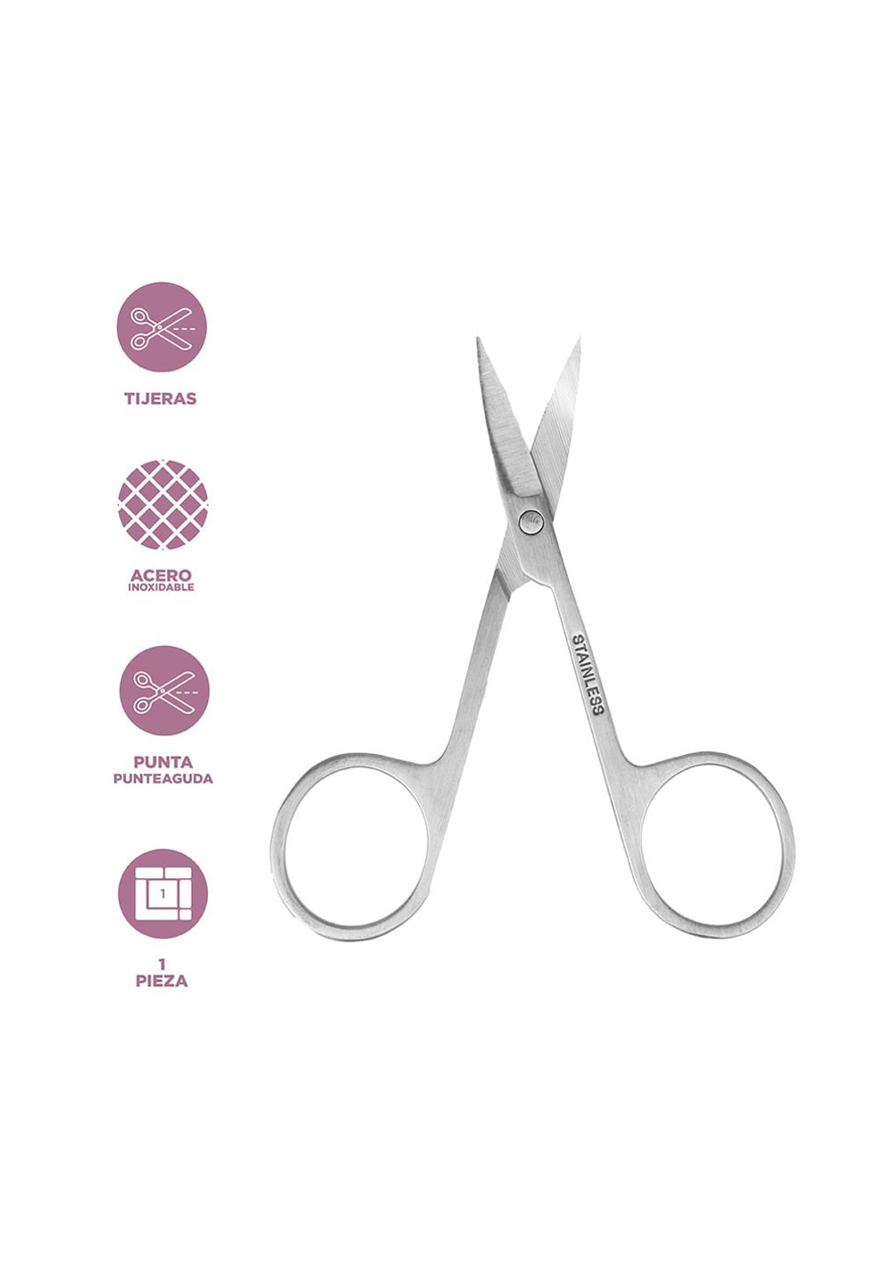 Tijeras para Cejas de Acero Inoxidable Miniso para Mujer - Vista 3