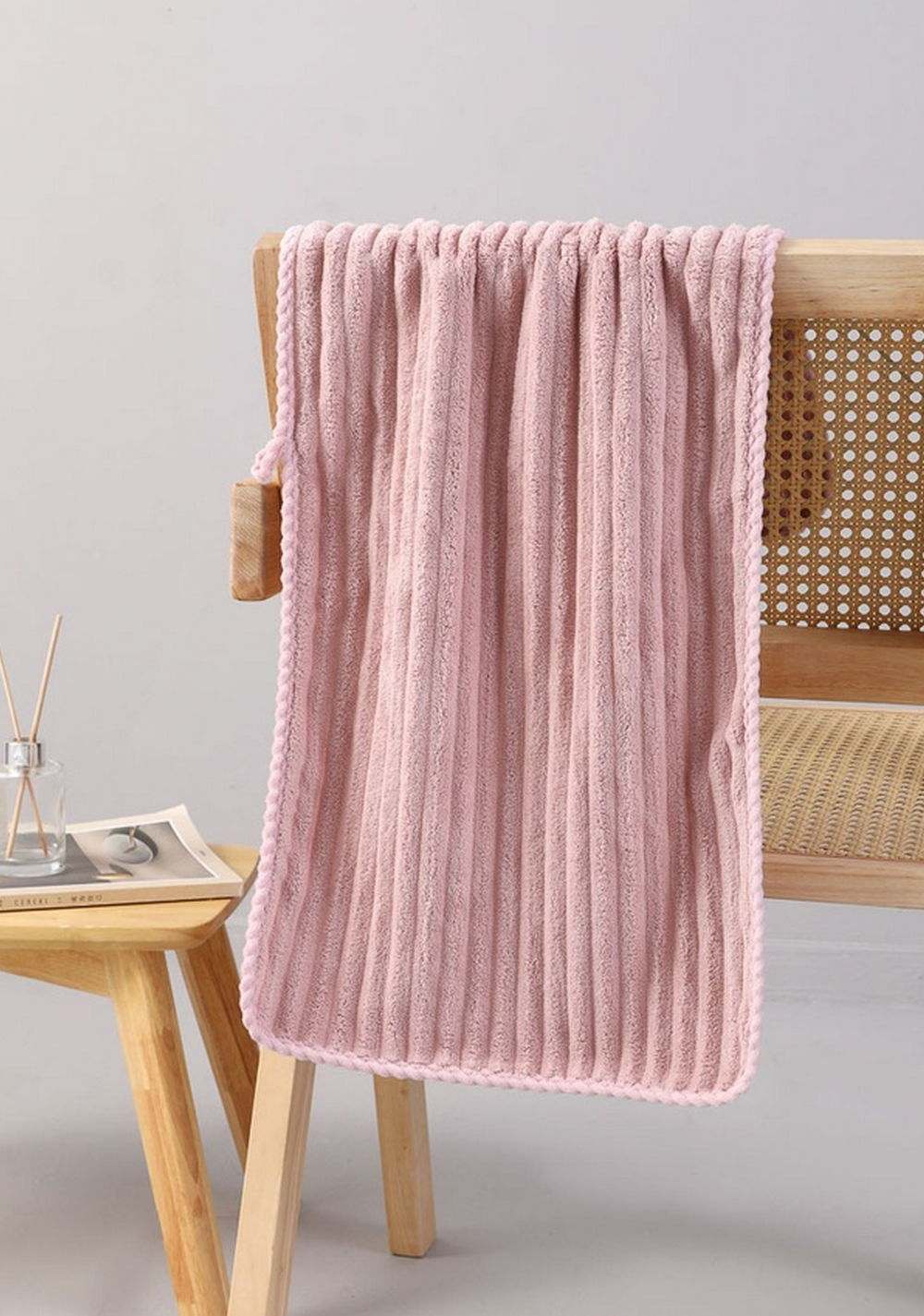 Toalla de Forro Polar Coral Ondulada Miniso