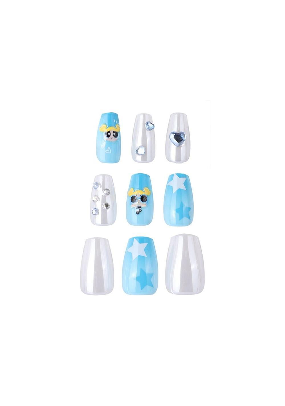 Uñas Postizas las Chicas Superpoderosas Burbuja Miniso
