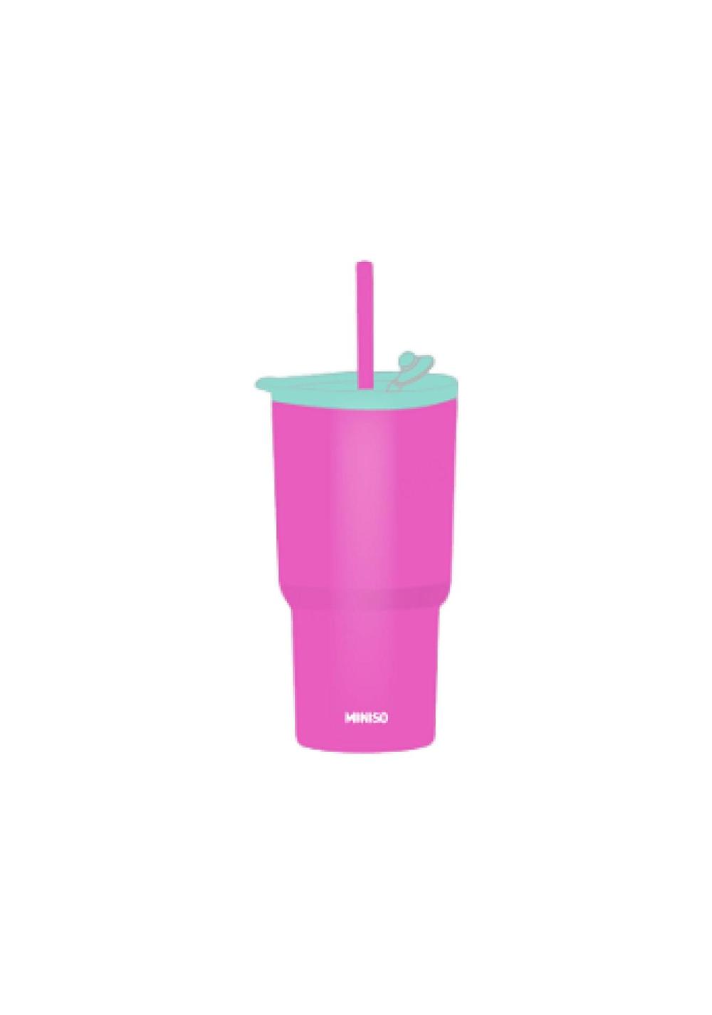 Vaso de Acero con Pitillo 580 Ml Miniso