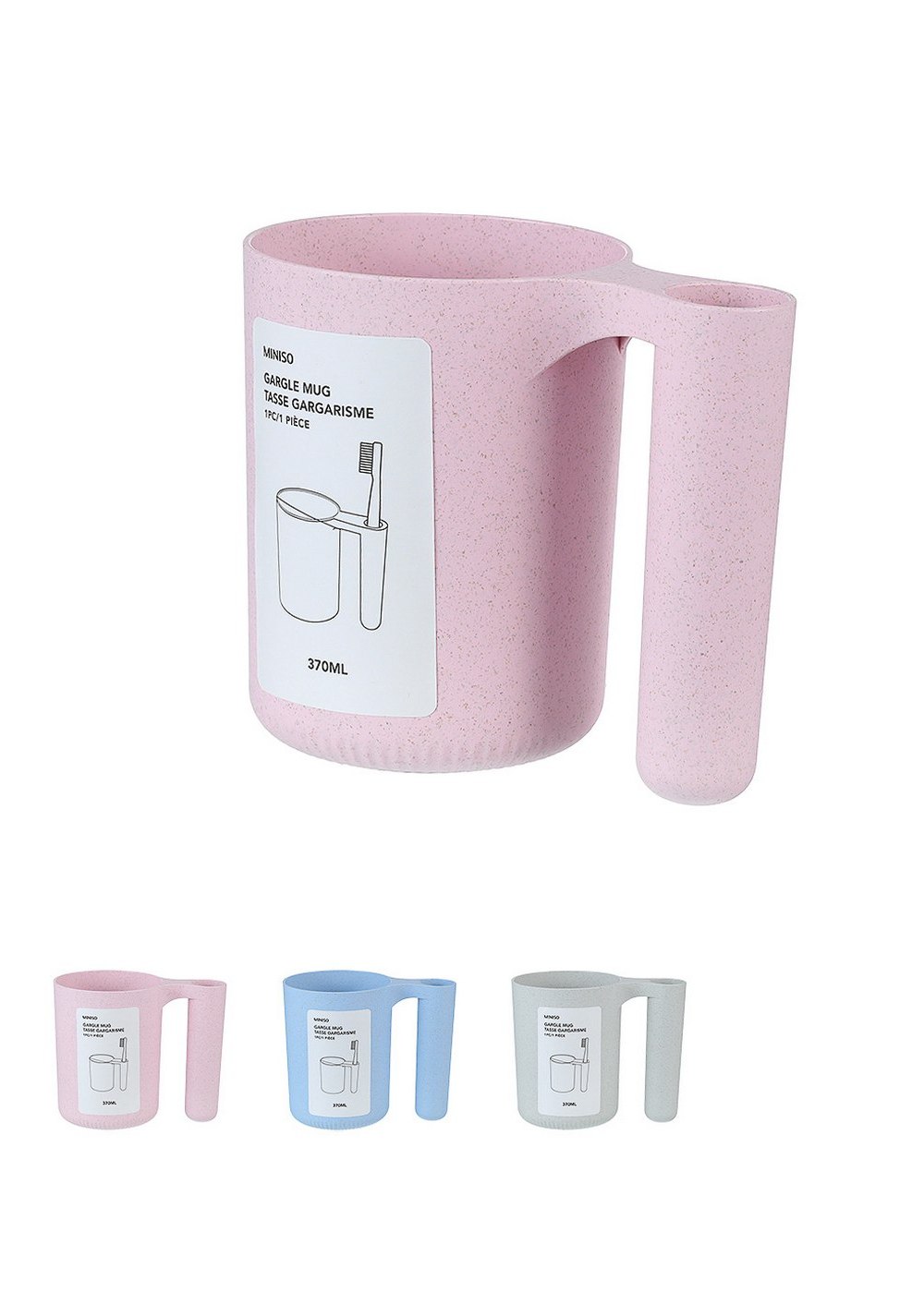Vaso de Baño con Soporte para Cepillo de Dientes Miniso