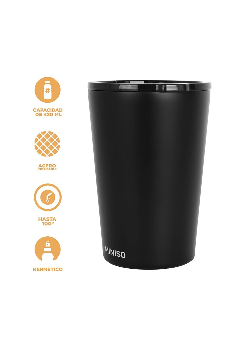 Vaso de Doble Capa 420 Ml Coffee Colección Miniso Unisex - Vista 4