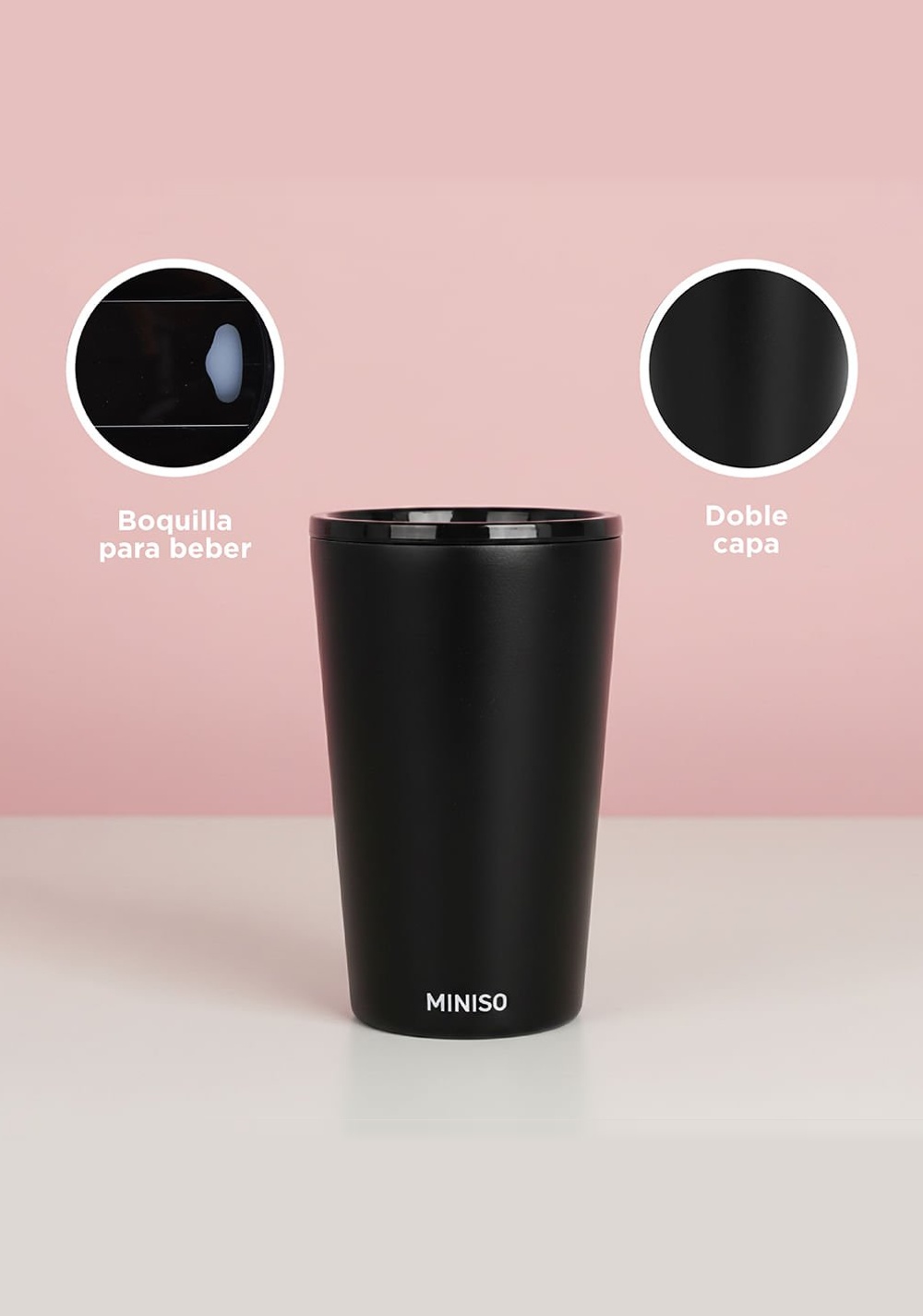 Vaso de Doble Capa 420 Ml Coffee Colección Miniso Unisex - Vista 6