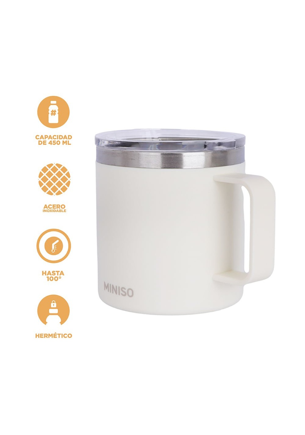 Vaso de Doble Capa con Asa 450 Ml Coffee Colección Miniso Unisex - Vista 3