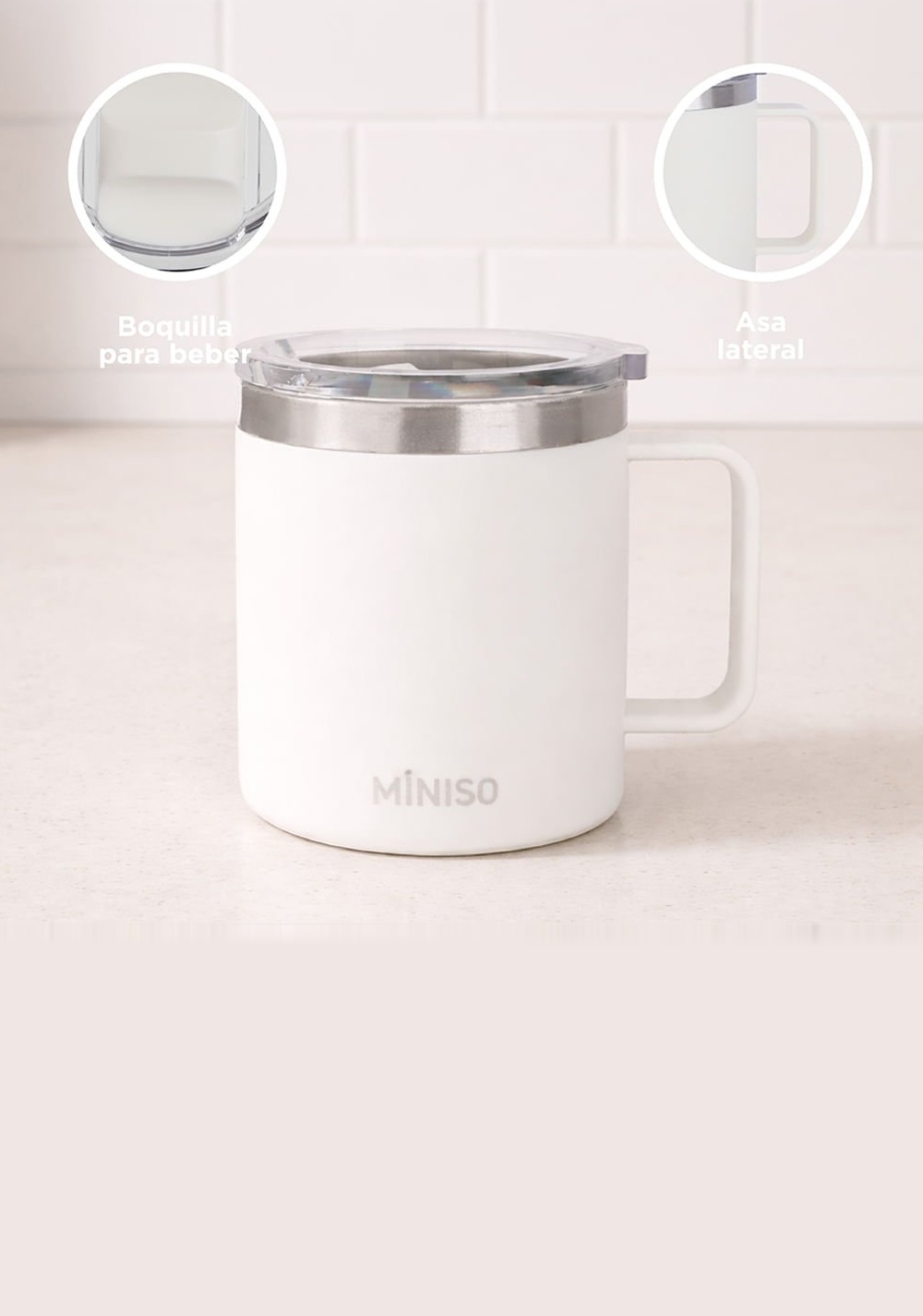 Vaso de Doble Capa con Asa 450 Ml Coffee Colección Miniso Unisex - Vista 6