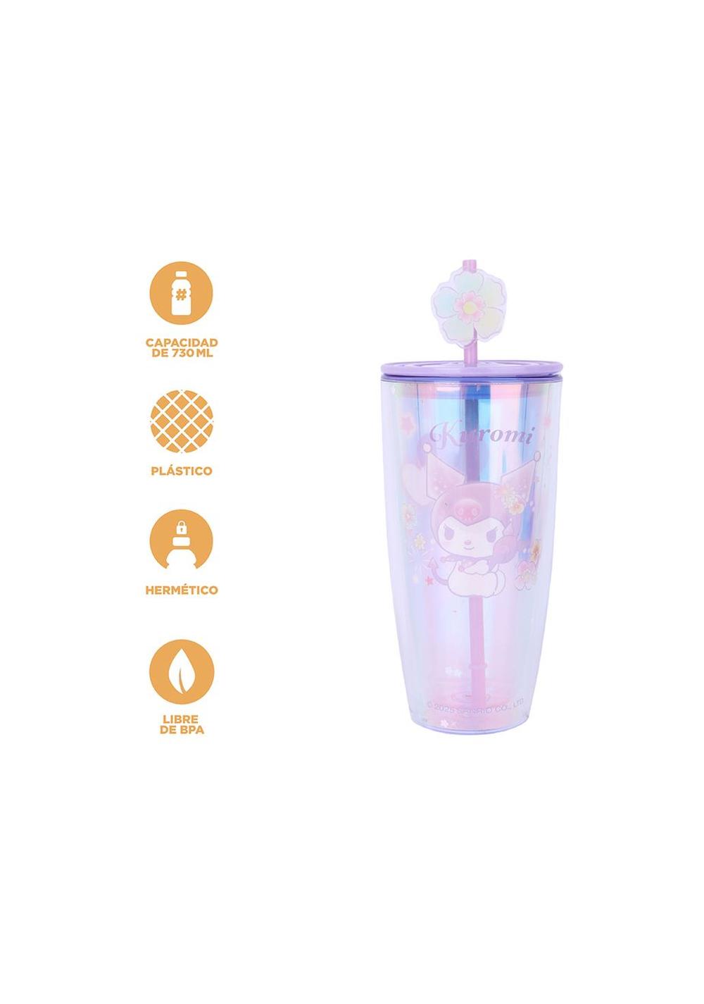 Vaso Doble Capa Kuromi Flower Language 730 Ml Miniso Unisex - Vista 3