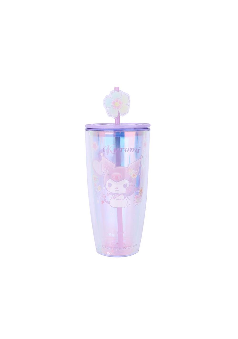 Vaso Doble Capa Kuromi Flower Language 730 Ml Miniso
