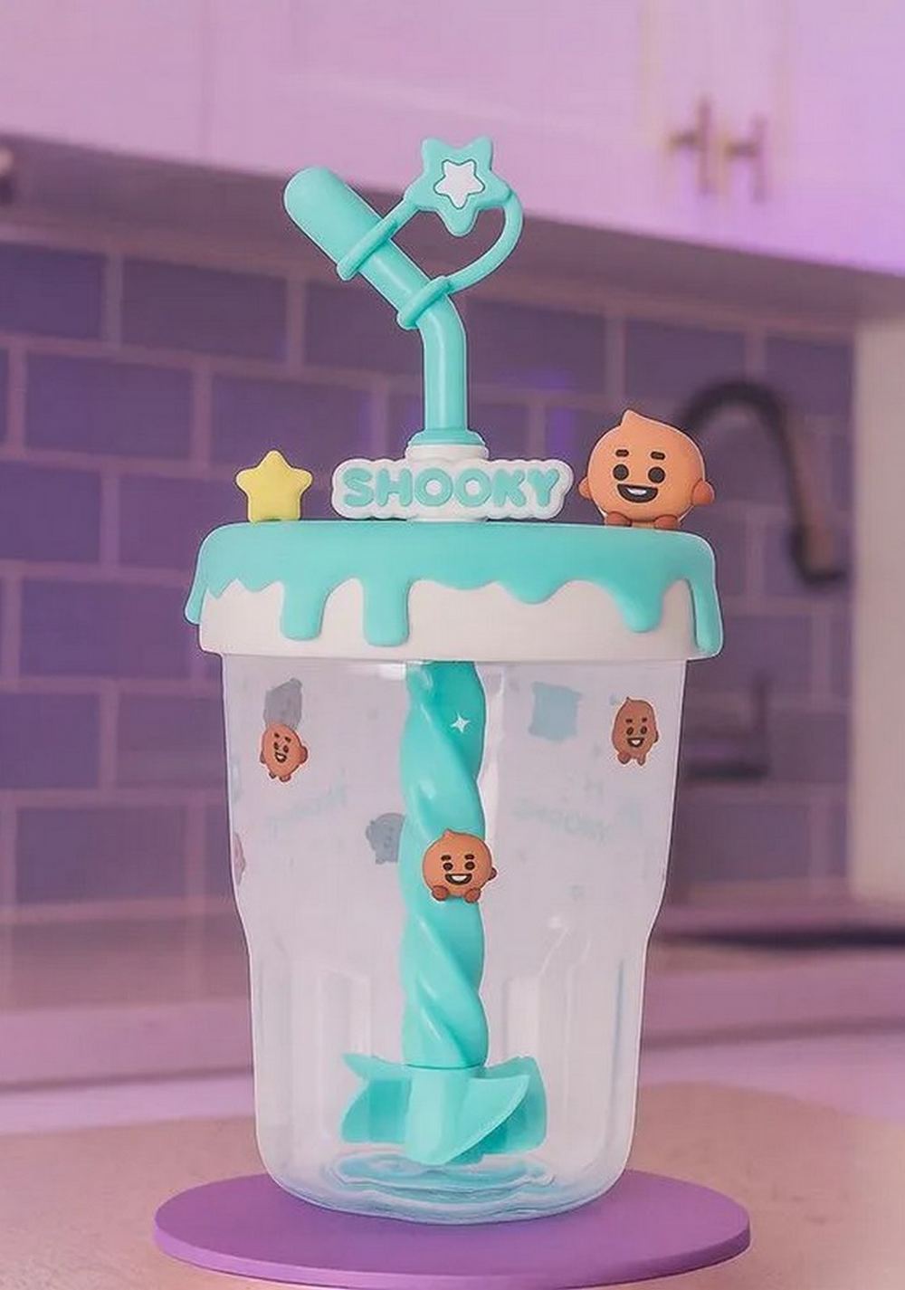 Vaso con Pitillo de 560 Ml Shooky Bt21 Baby Miniso Unisex - Vista 3