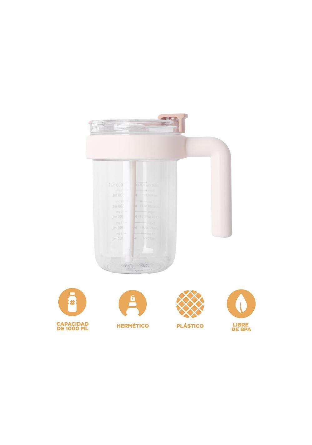 Vaso con Pitillo y Asa 1000 Ml Miniso Unisex - Vista 3