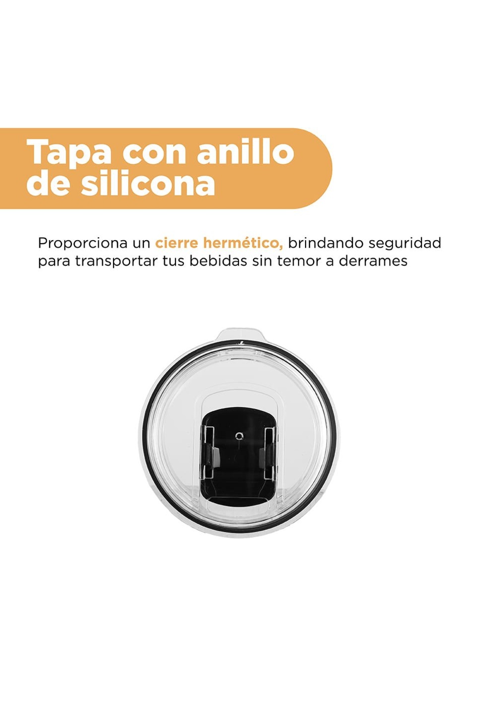 Vaso con Tapa y Asa Coffee Acero Inoxidable 450 Ml Miniso Unisex - Vista 5