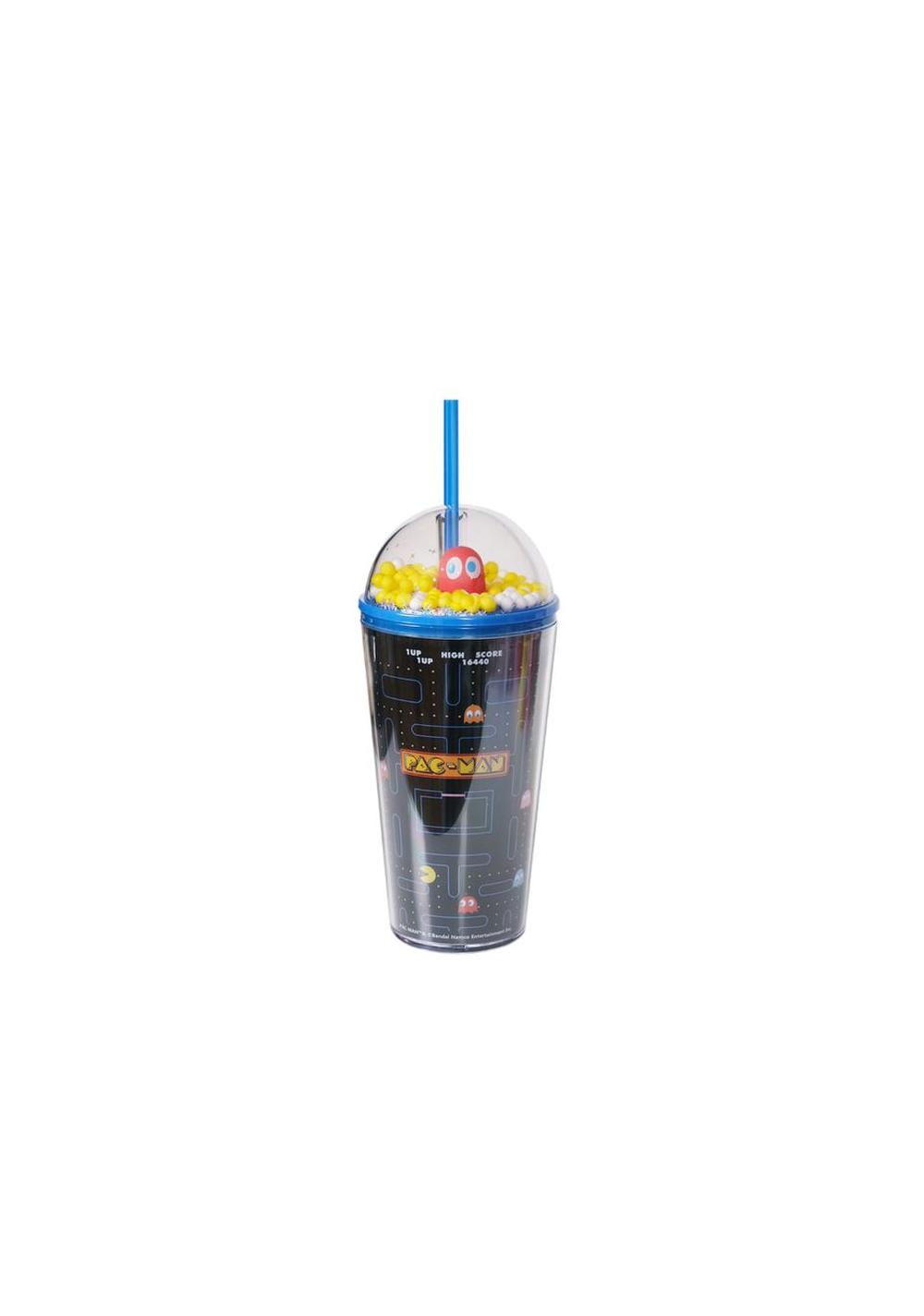 Vaso con Tapa Burbuja y Doble Capa 600 Ml Pac Man Miniso