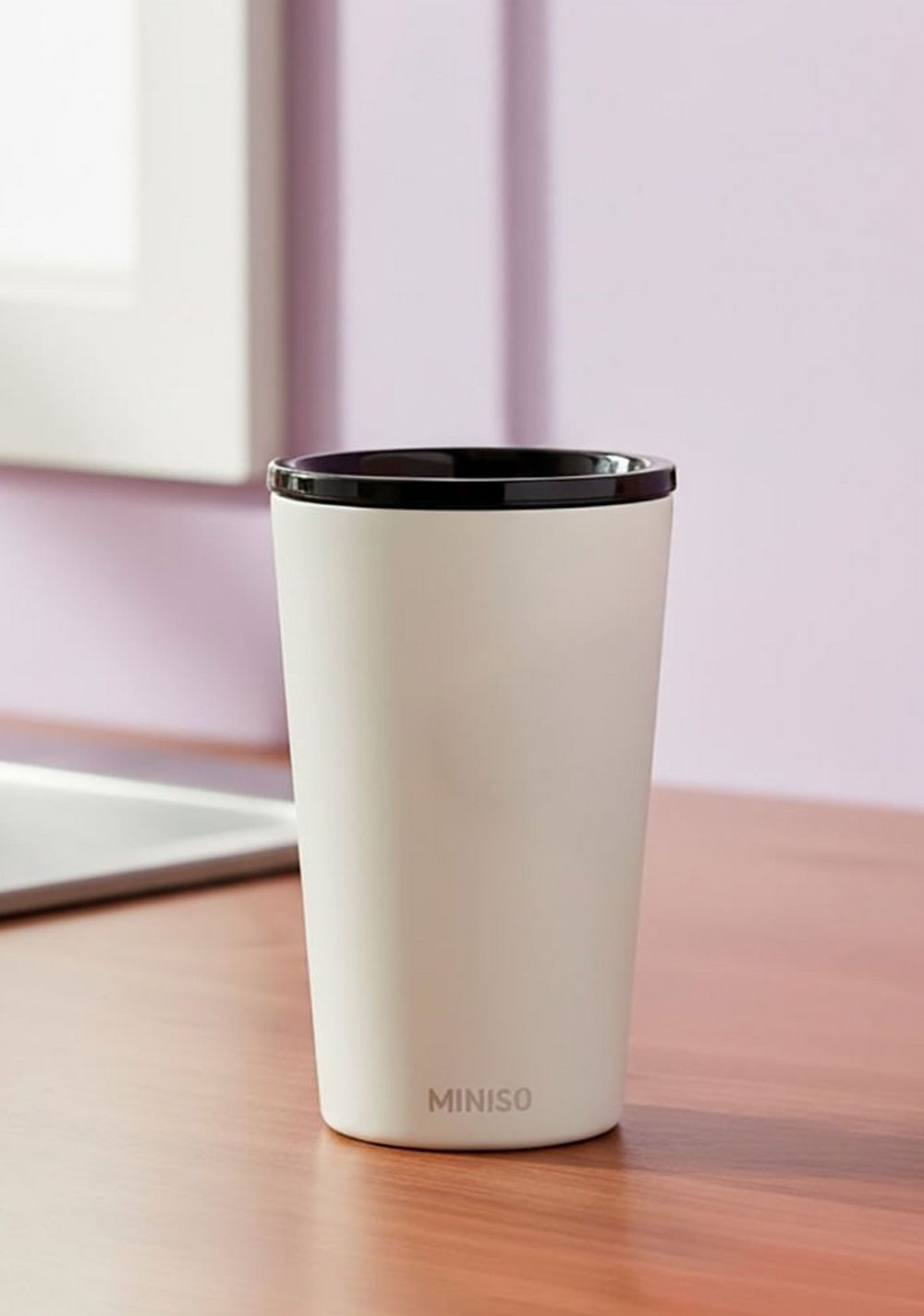Vaso con Tapa Coffee Acero Inoxidable 420 Ml Doble Capa Miniso Unisex - Vista 3