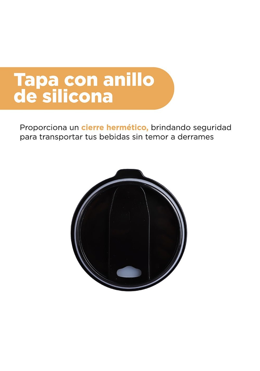 Vaso con Tapa Coffee Acero Inoxidable 420 Ml Doble Capa Miniso Unisex - Vista 5