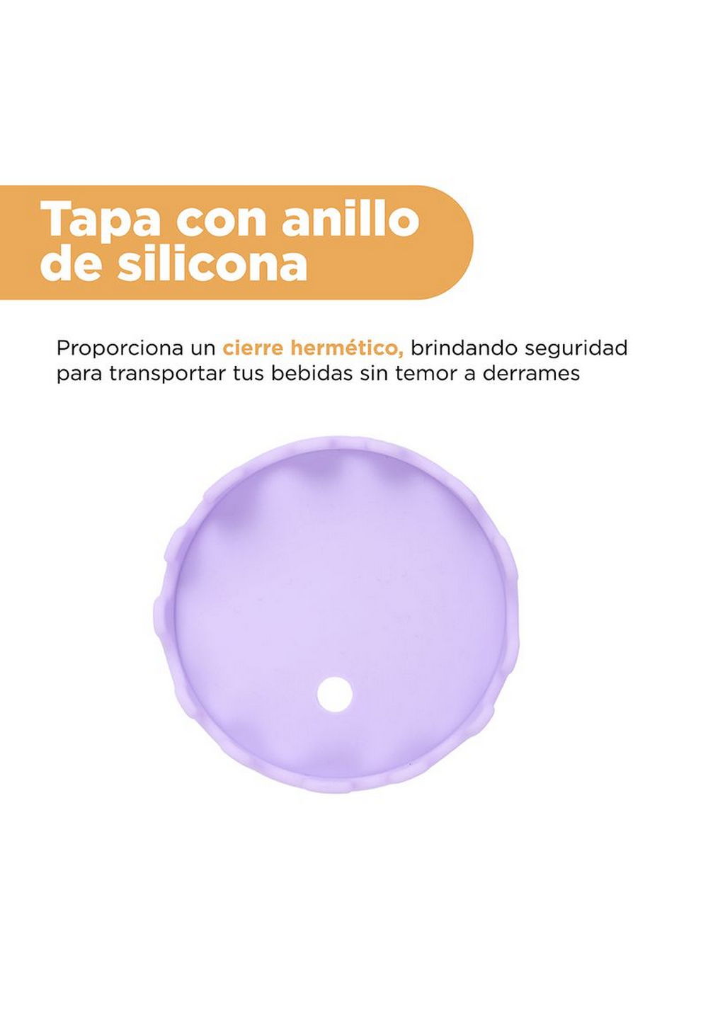 Vaso con Tapa Kuromi Sanrio 400 Ml Miniso Unisex - Vista 5