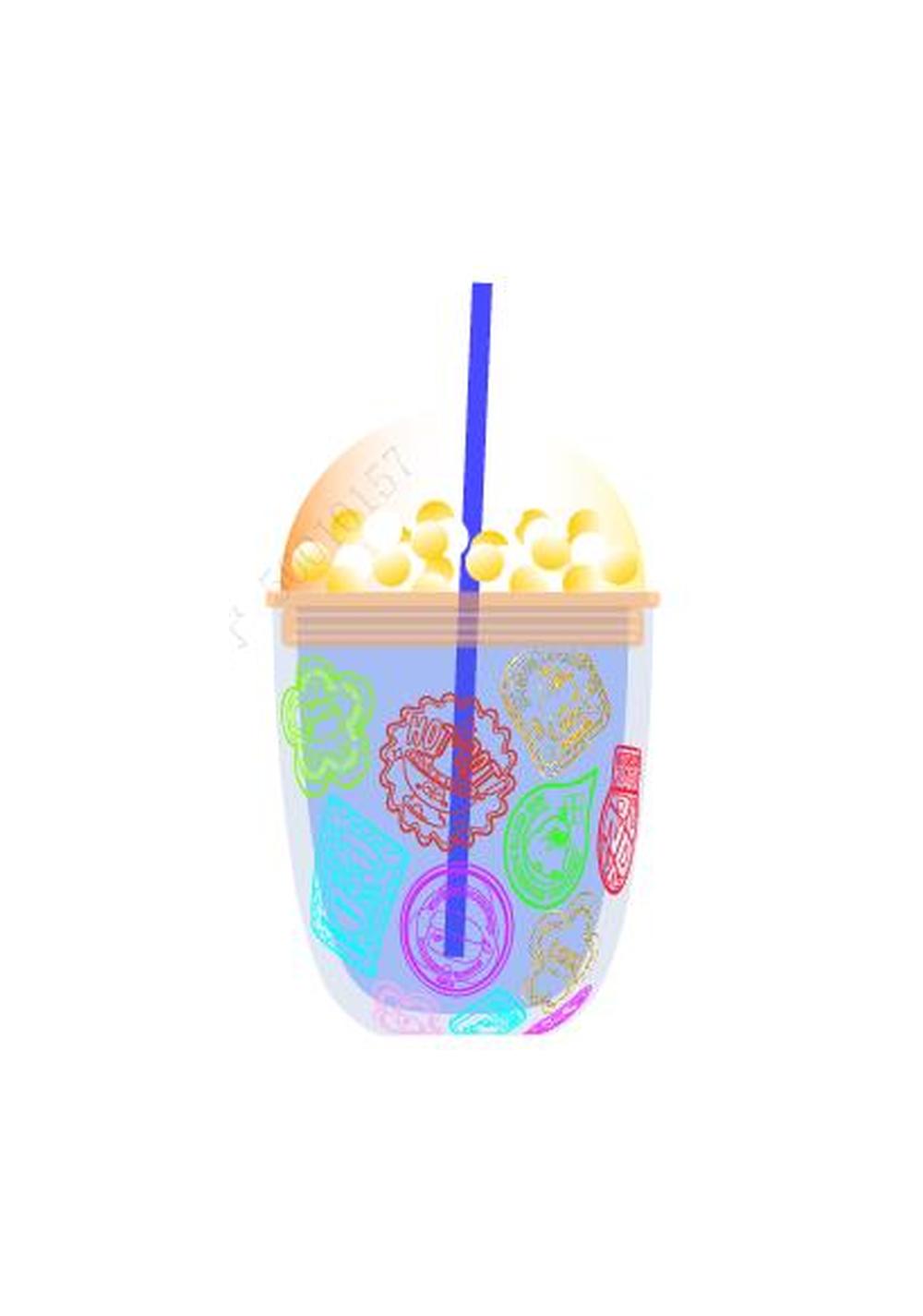 Vaso Yummy Food Serie Dundun (435 Ml) (naranja) Miniso