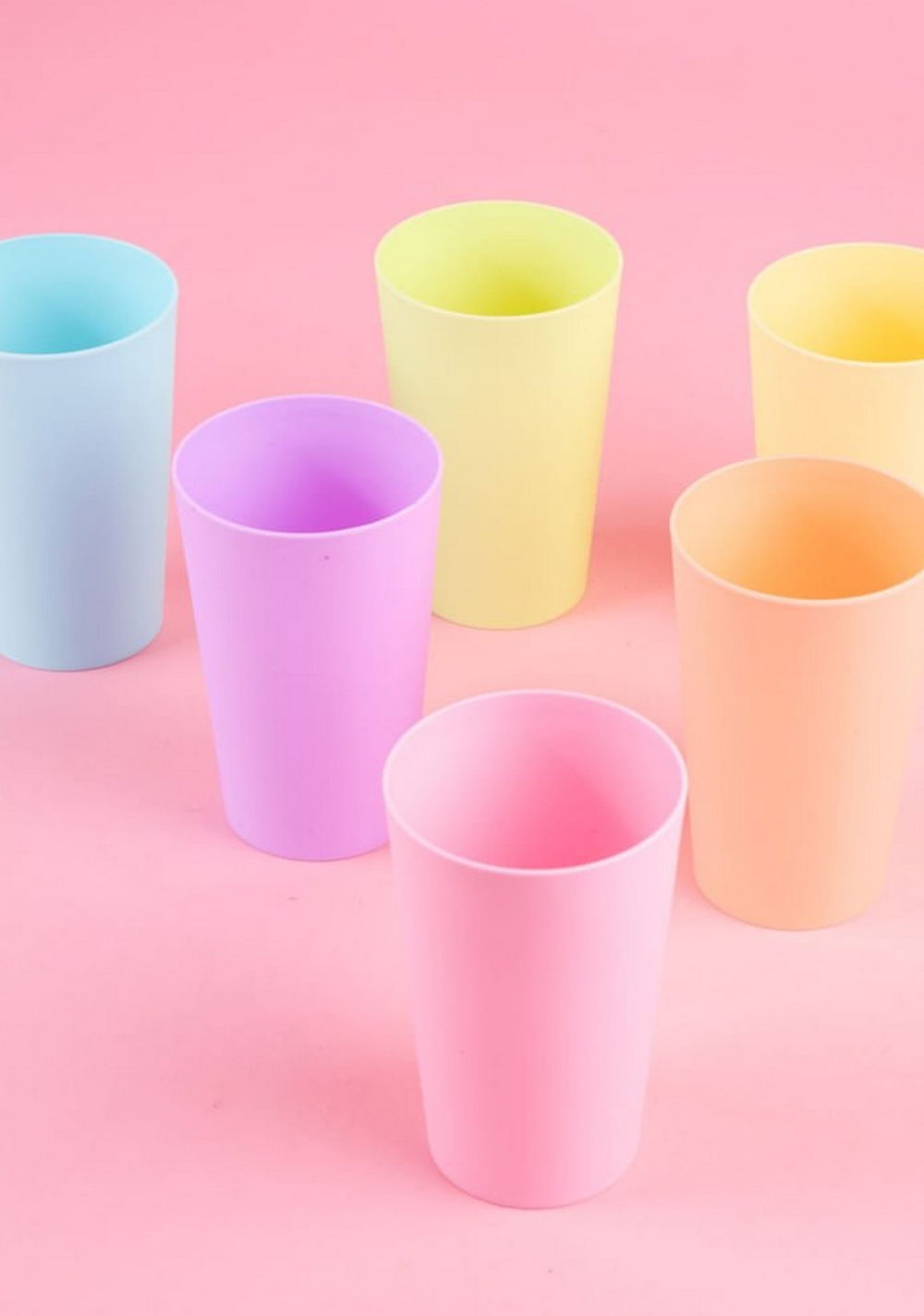 Vasos de Plástico 6 Unidades Colección Colorful Miniso Unisex - Vista 3