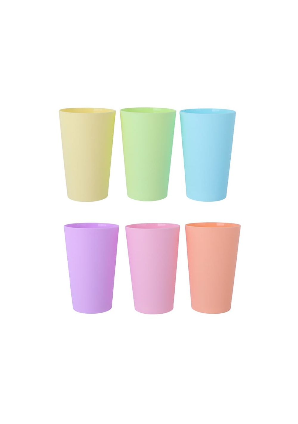 Vasos de Plástico 6 Unidades Colección Colorful Miniso