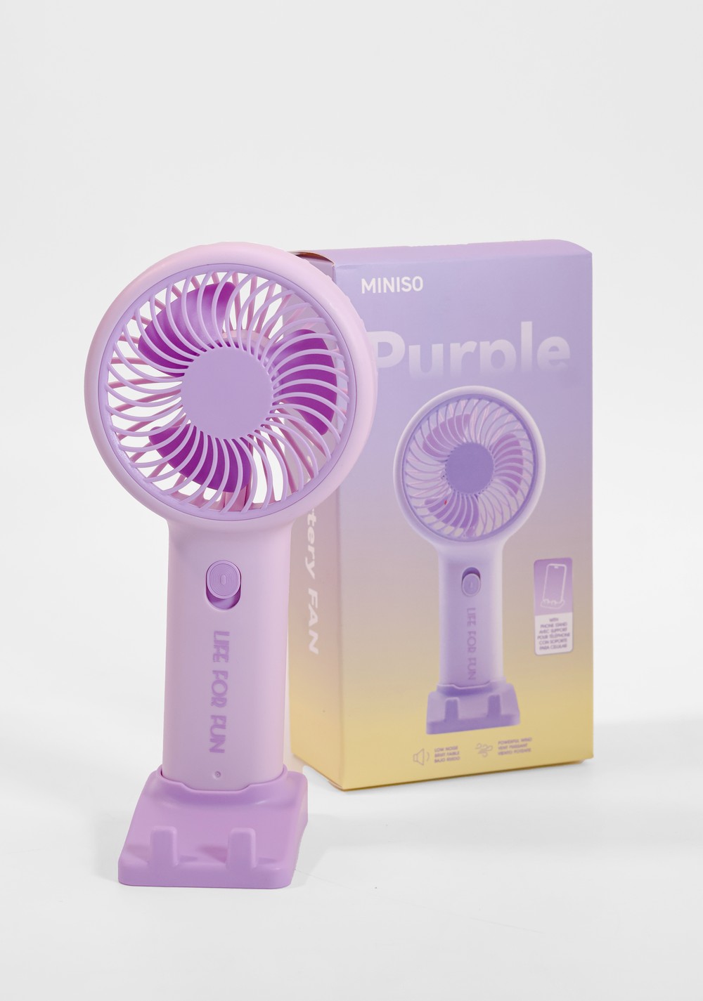 Ventilador de Pilas con Soporte Miniso