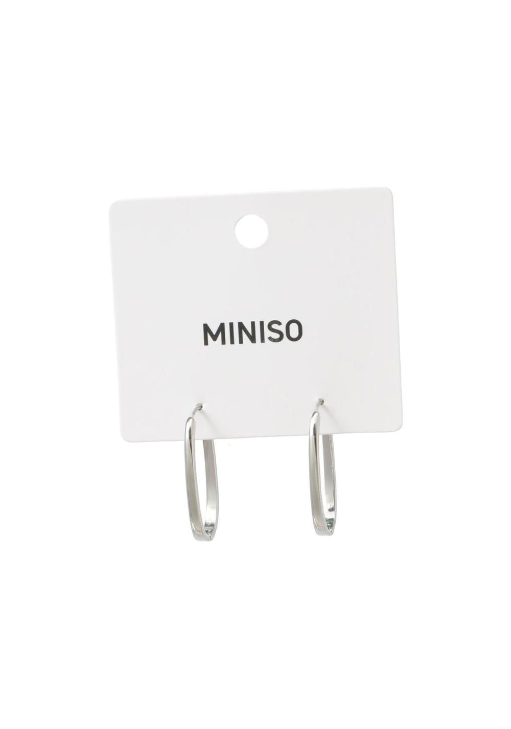 Zarcillos Argolla Ovalada Miniso