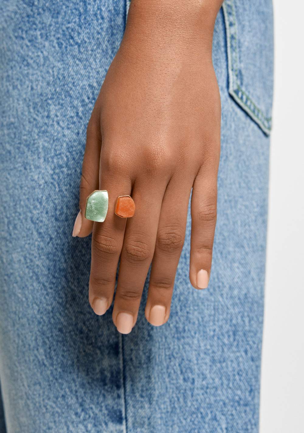 Anillo Abierto Piedras Irregulares Parfois 2