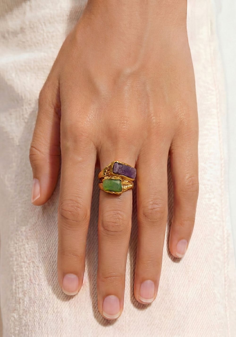 Anillo Ancho con Piedras Parfois 2