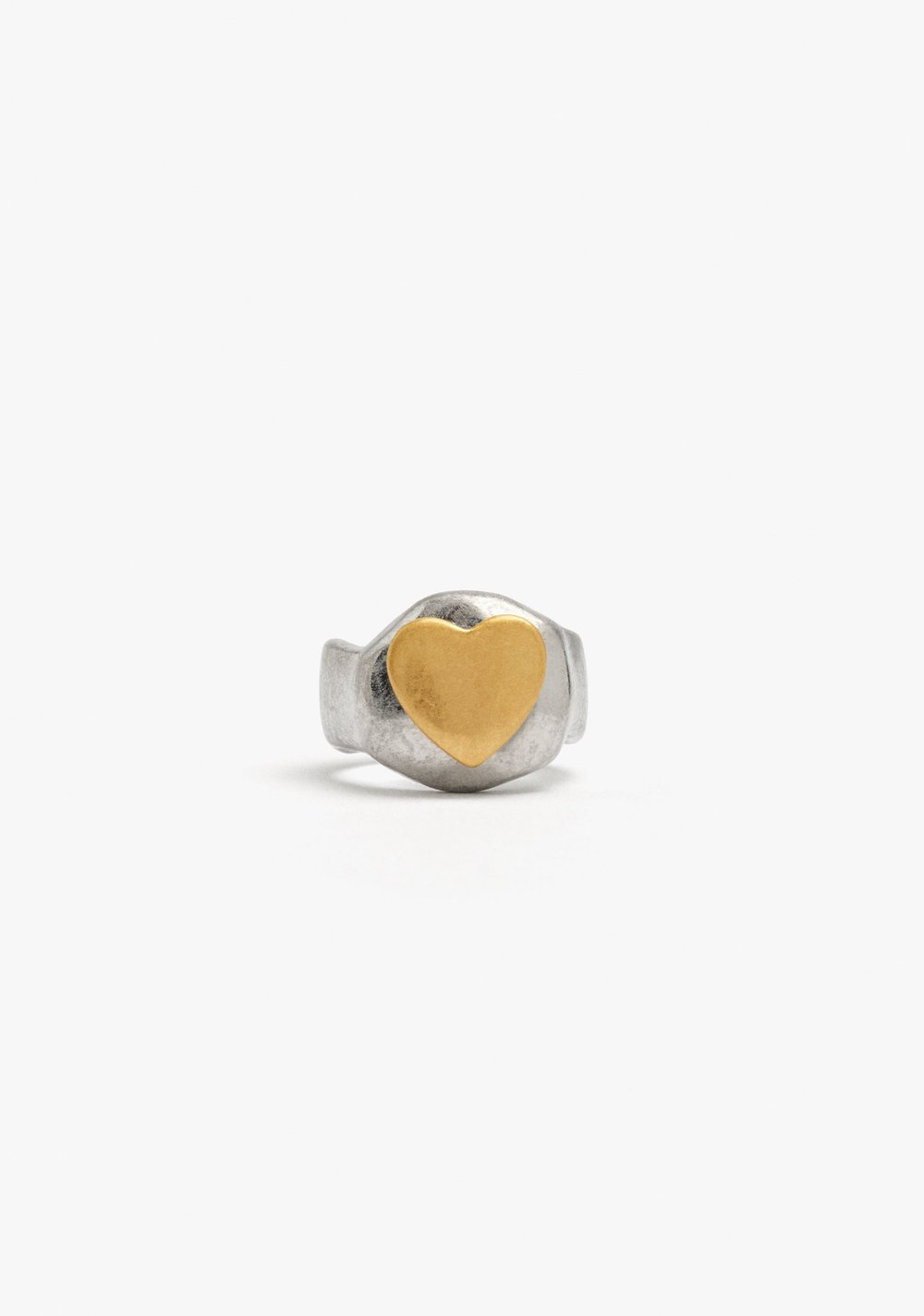Anillo Bicolor con Corazón para Dedo Meñique Parfois