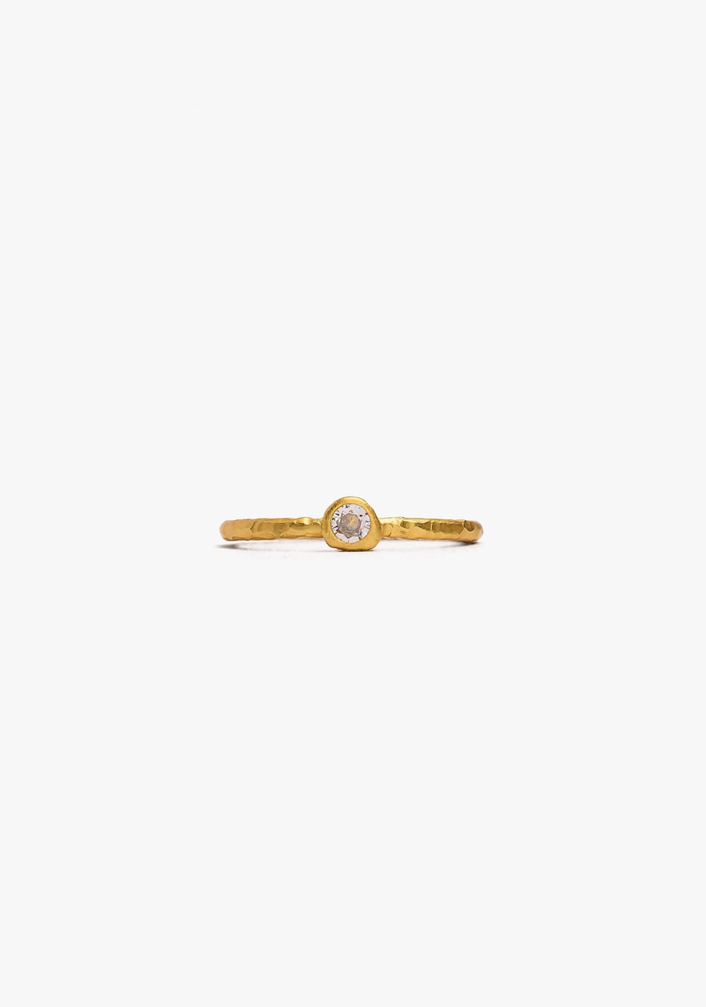 Anillo con Circonia Baño de Oro 18k Parfois Imagen Principal