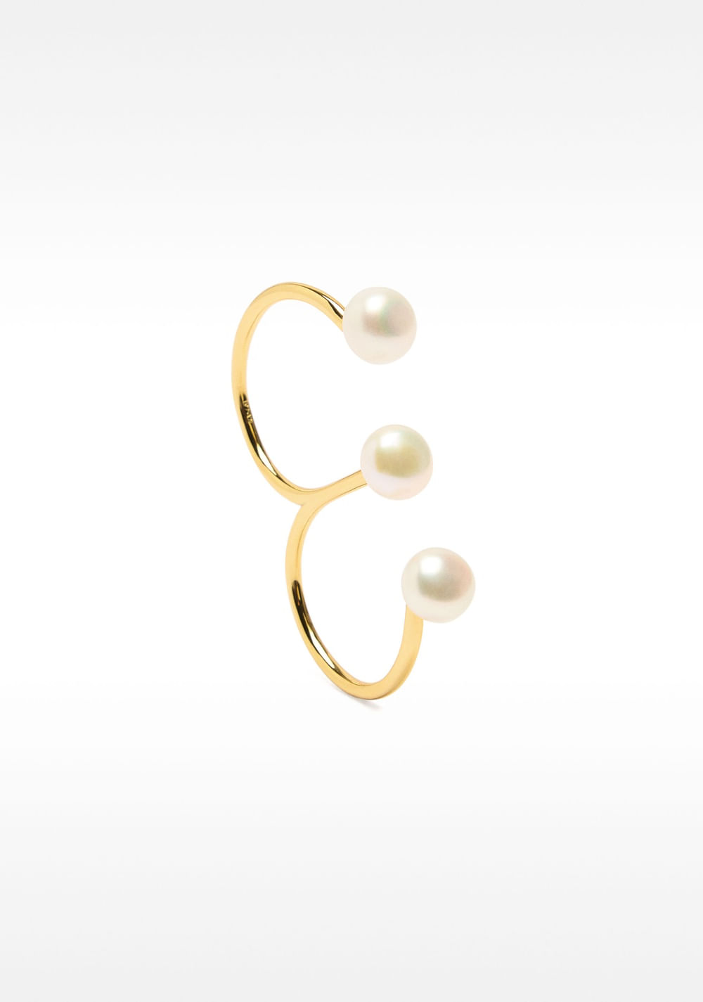 Anillo Doble con Perlas de Agua Dulce Parfois 3