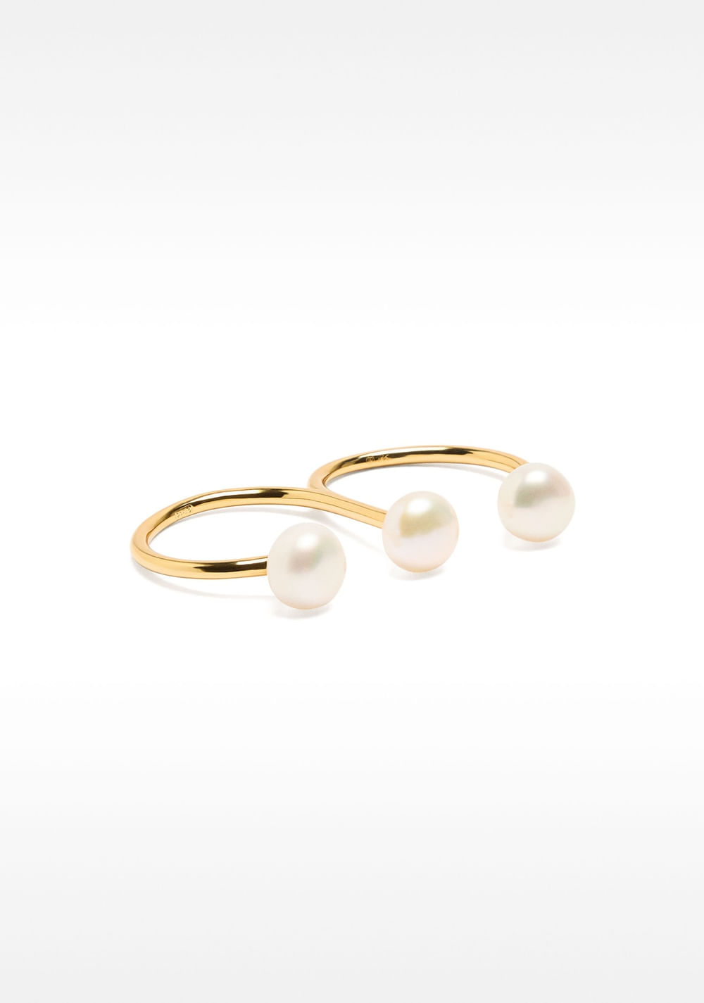 Anillo Doble con Perlas de Agua Dulce Parfois 4