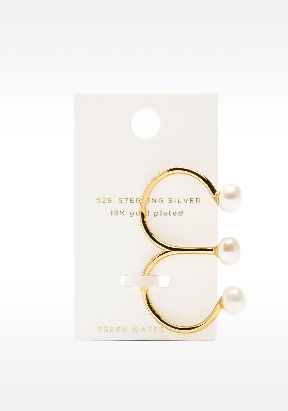 Anillo Doble con Perlas de Agua Dulce Parfois 5