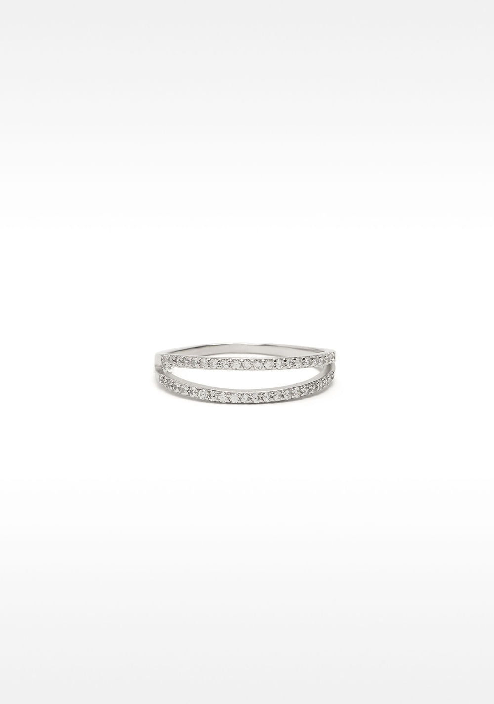 Anillo Efecto Doble con Circonitas Parfois Imagen Principal