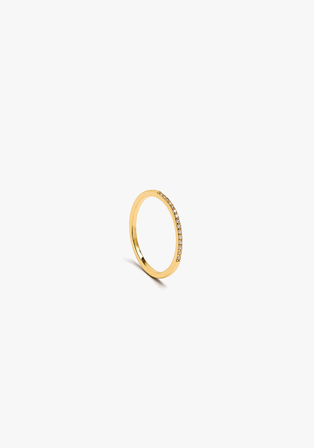 Anillo Fino con Circonitas Baño de Oro 18k Parfois 2
