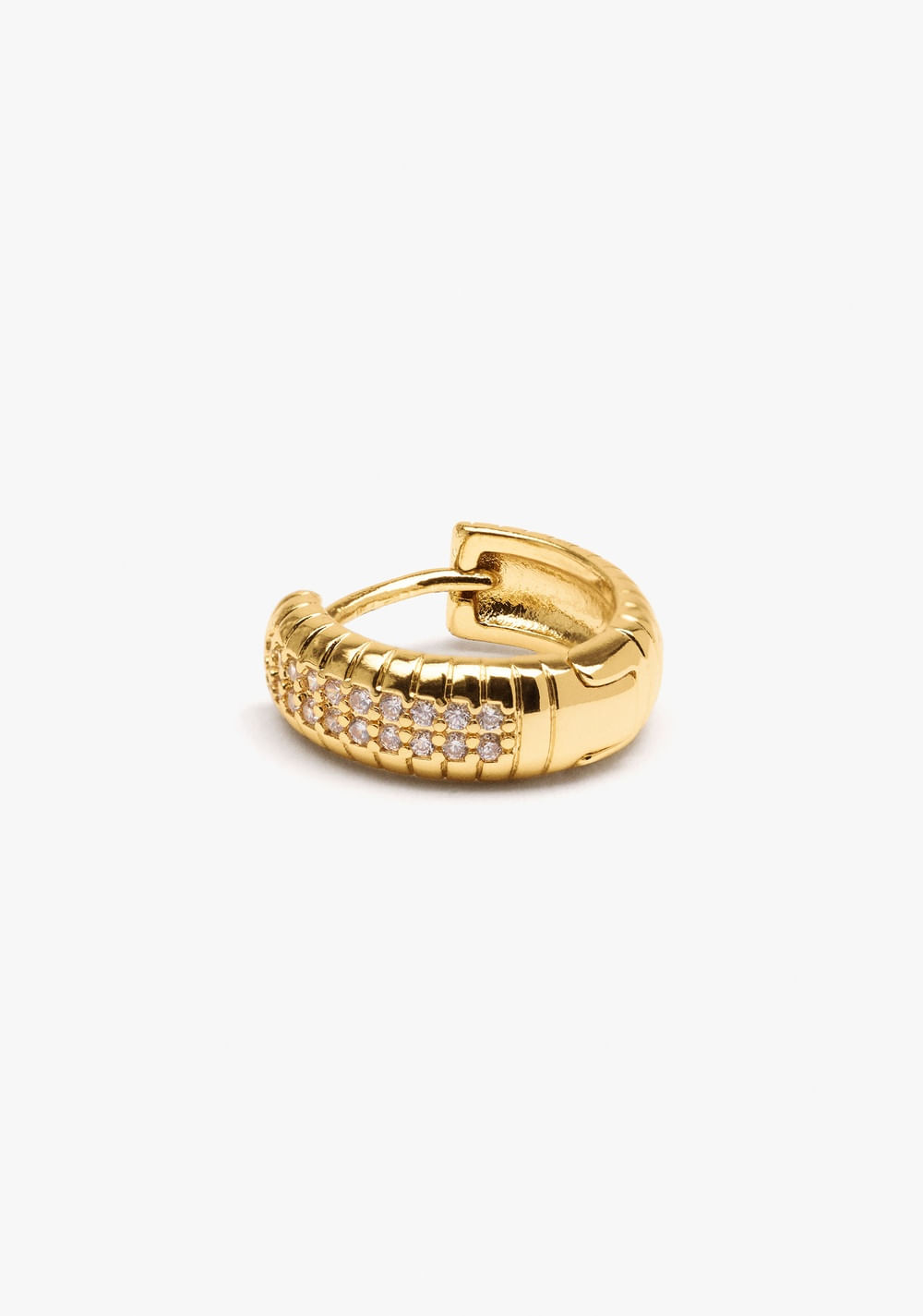 Zarcillos Individual a Rayas Baño de Oro 18k Parfois 2