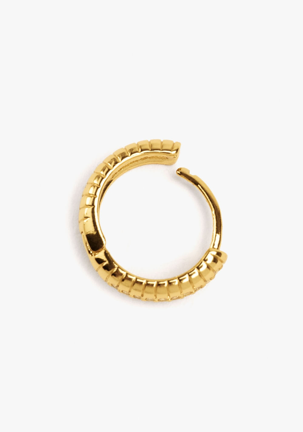 Zarcillos Individual a Rayas Baño de Oro 18k Parfois 3