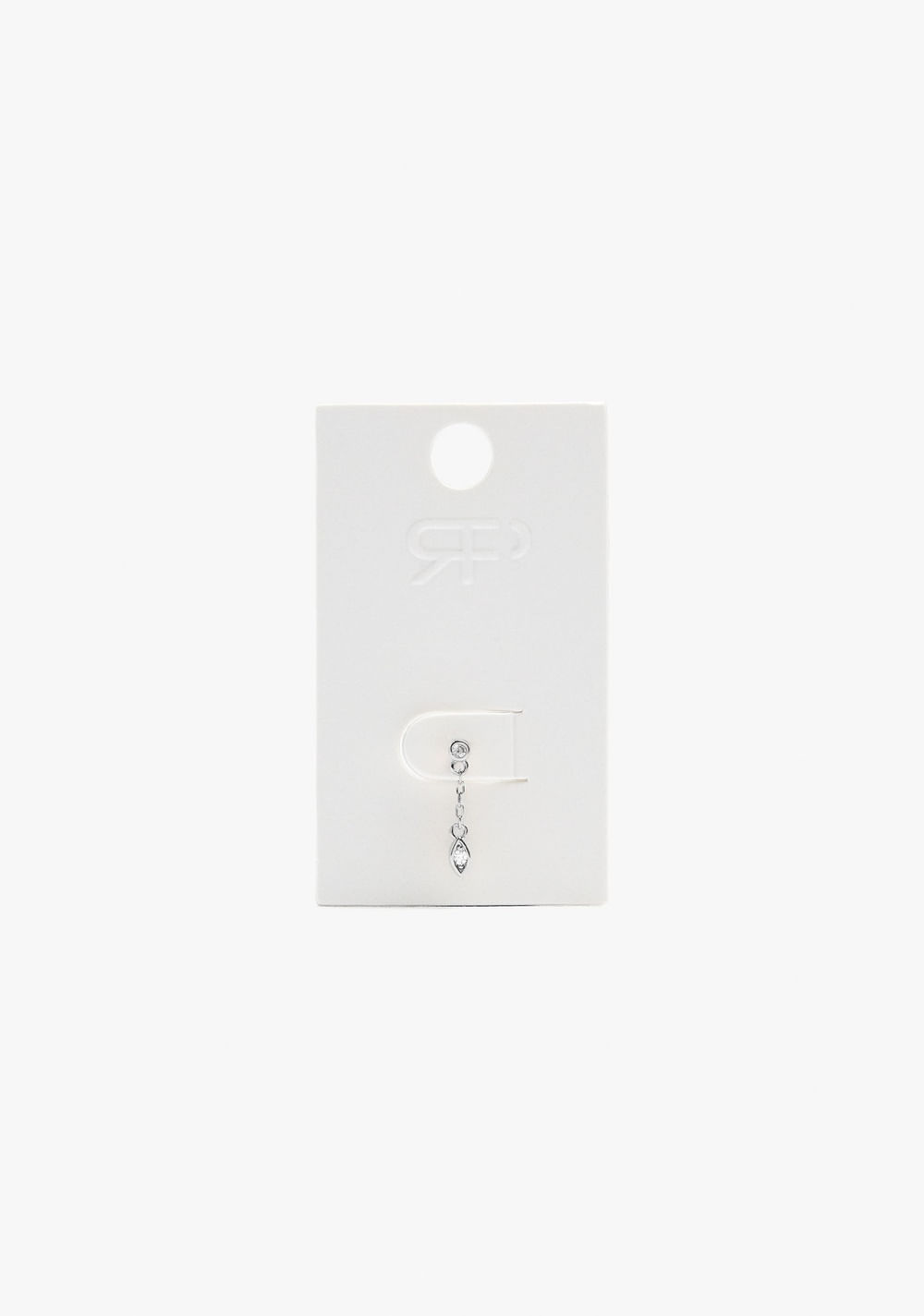 Aro Individual con Cadena y Circonitas Baño de Plata Parfois 3