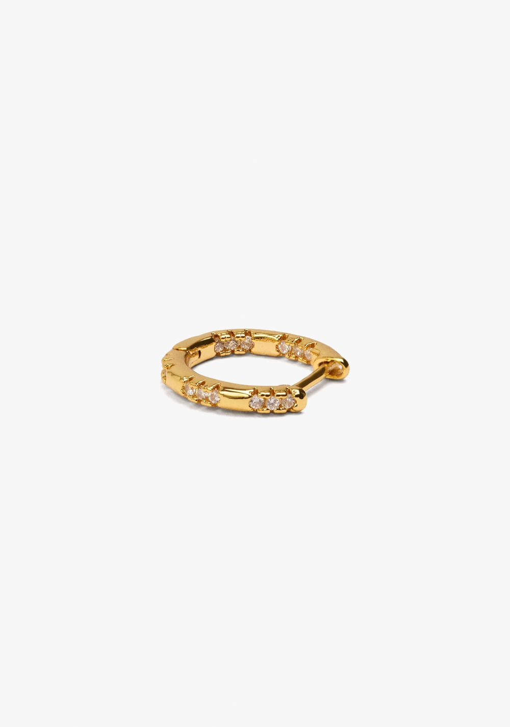 Aro Individual Segmentada con Circonitas Baño de Oro 18k Parfois 2