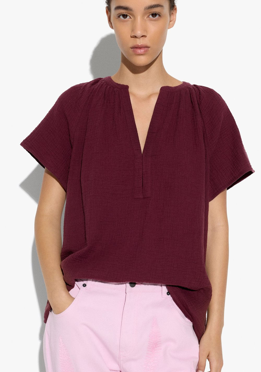 Blusa Efecto Arrugado Parfois 2