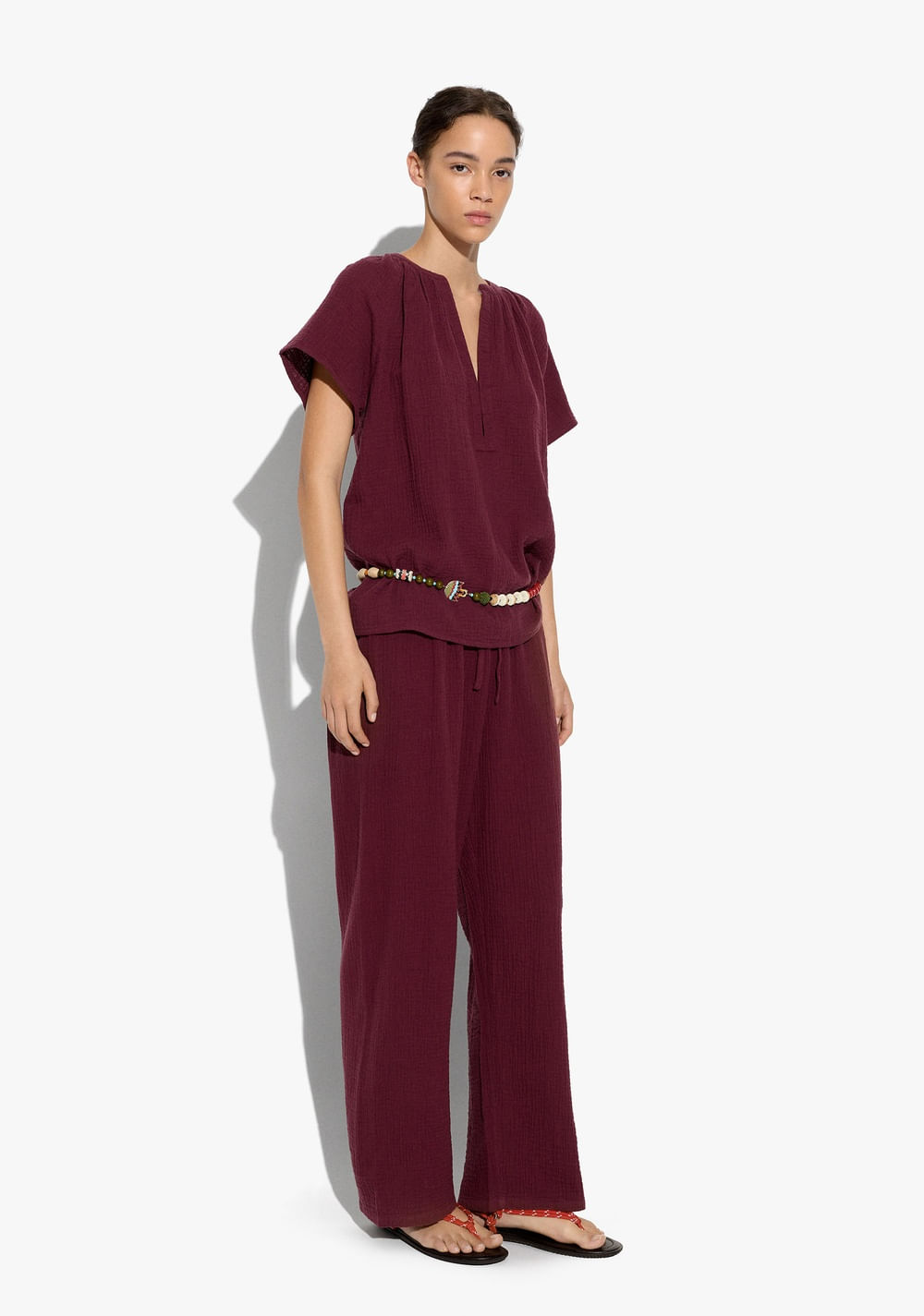 Blusa Efecto Arrugado Parfois 5
