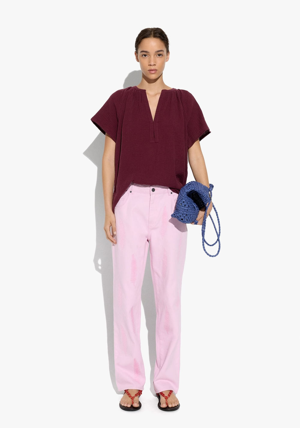 Blusa Efecto Arrugado Parfois 6