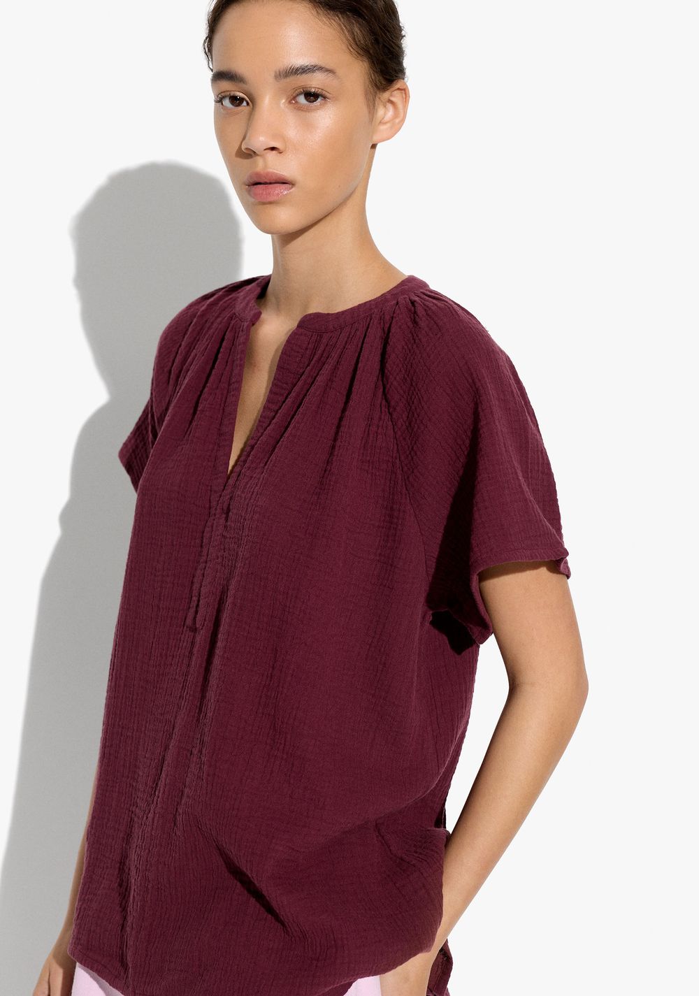 Blusa Efecto Arrugado Parfois Imagen Principal