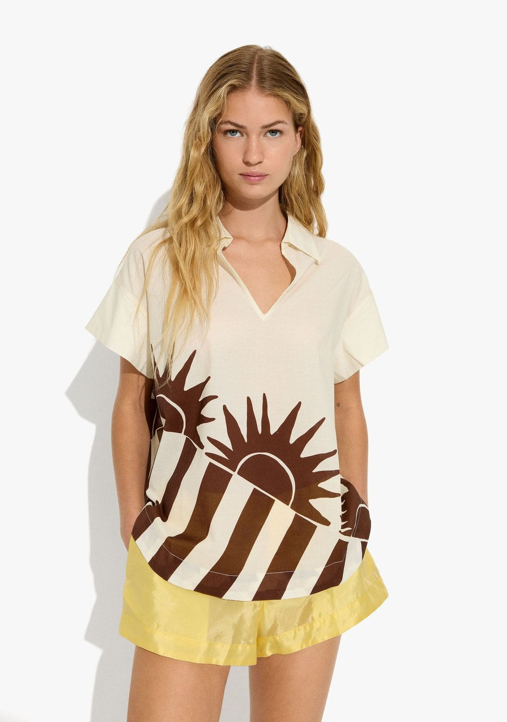 Blusa con Estampado de Soles Parfois