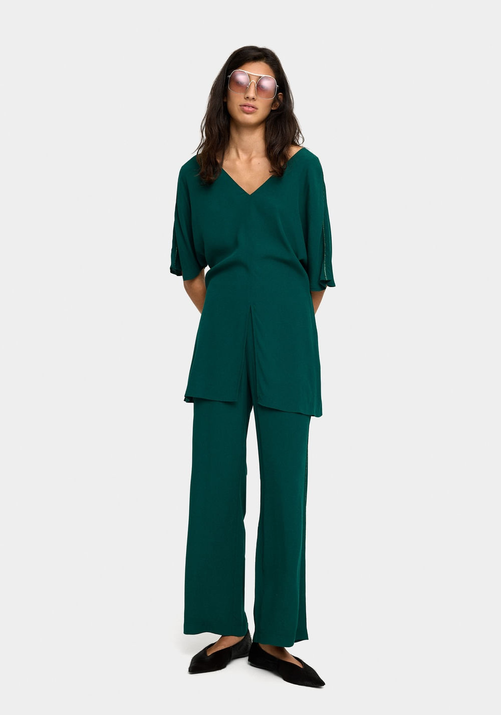 Blusa Larga Detalle Brillante Parfois 3