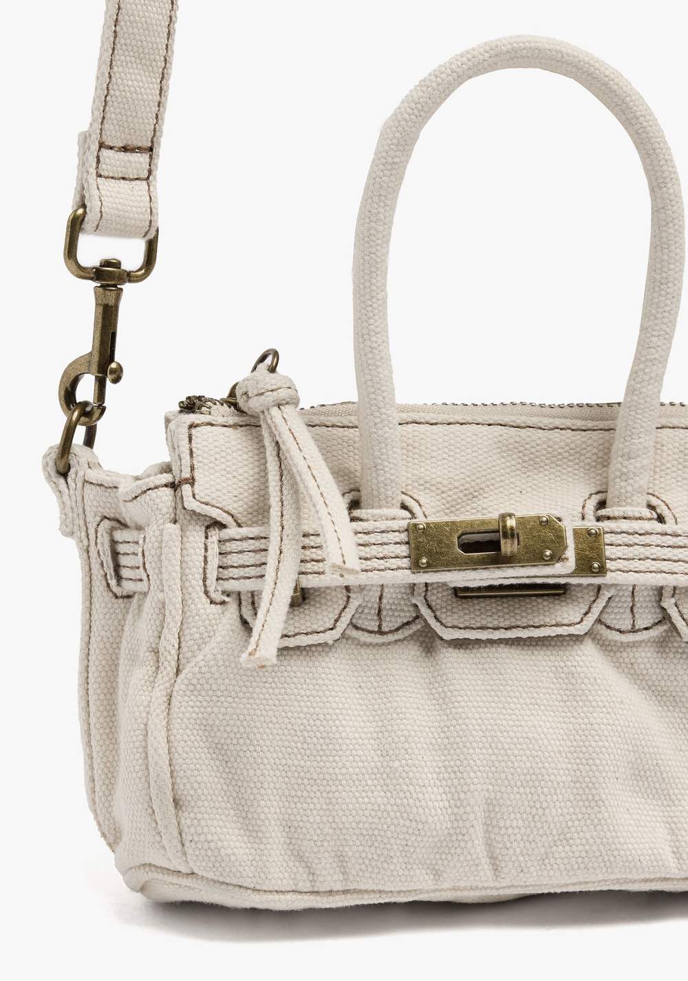 Cartera Bandolera Canvas con Colgante Parfois 3