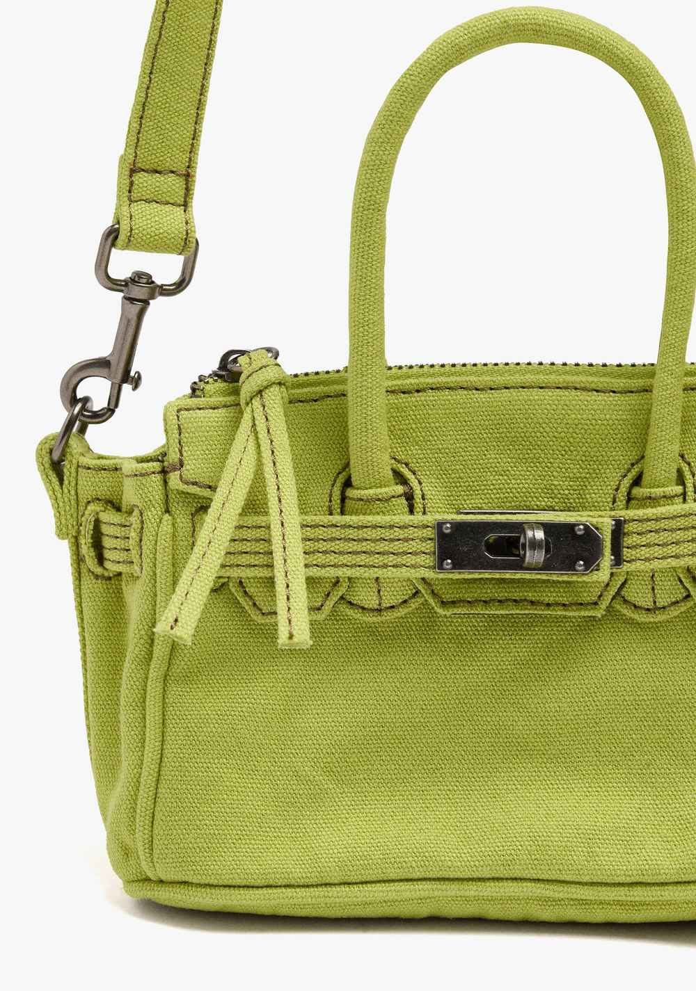 Cartera Bandolera Canvas con Colgante Parfois 3