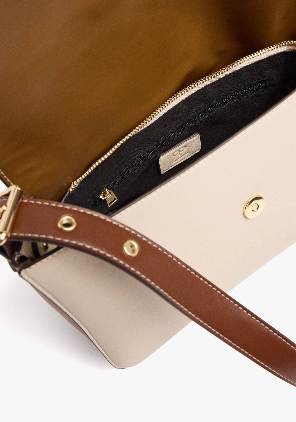 Cartera Bandolera con Solapa y Bolso Interior Parfois 5